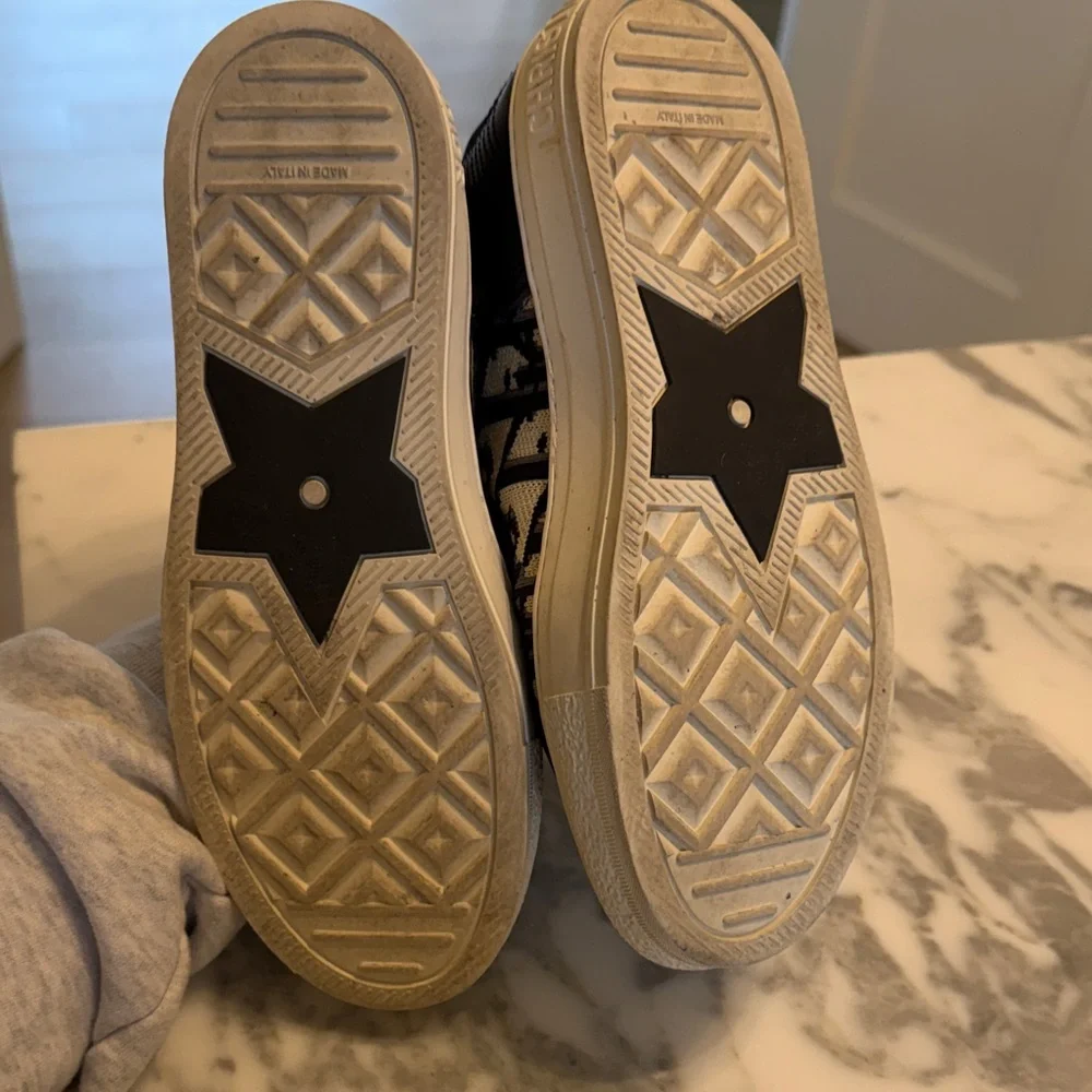Dior  High-Top Sneakers - Blue and White - Picture 3 of 5